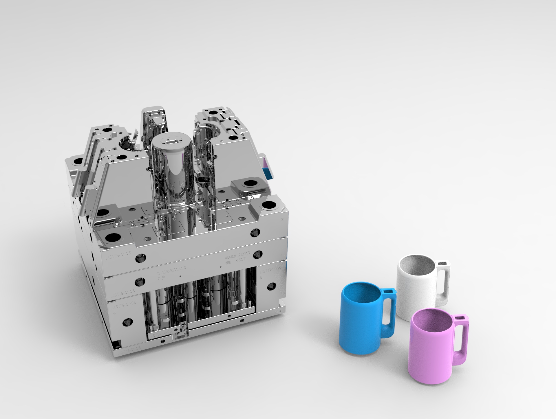 江南(中国)模具3D渲染水壶模具展示图